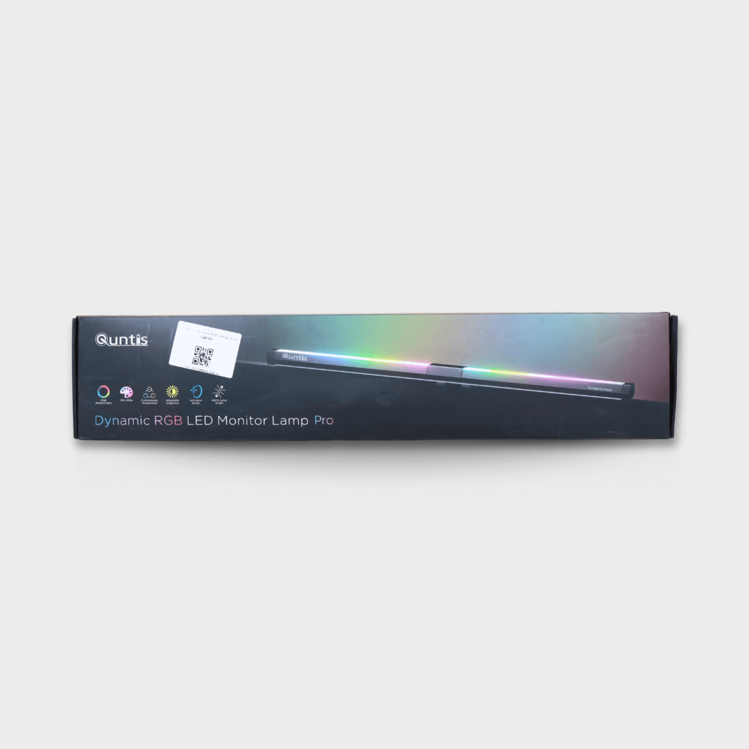 RGB monitor light bar on desk setup