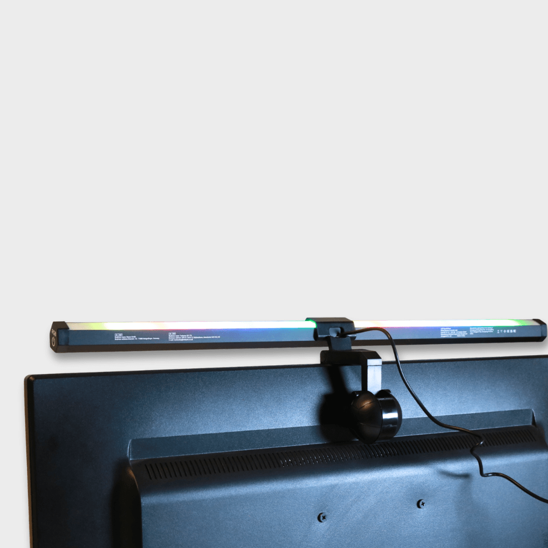 RGB monitor light bar front and rear glow