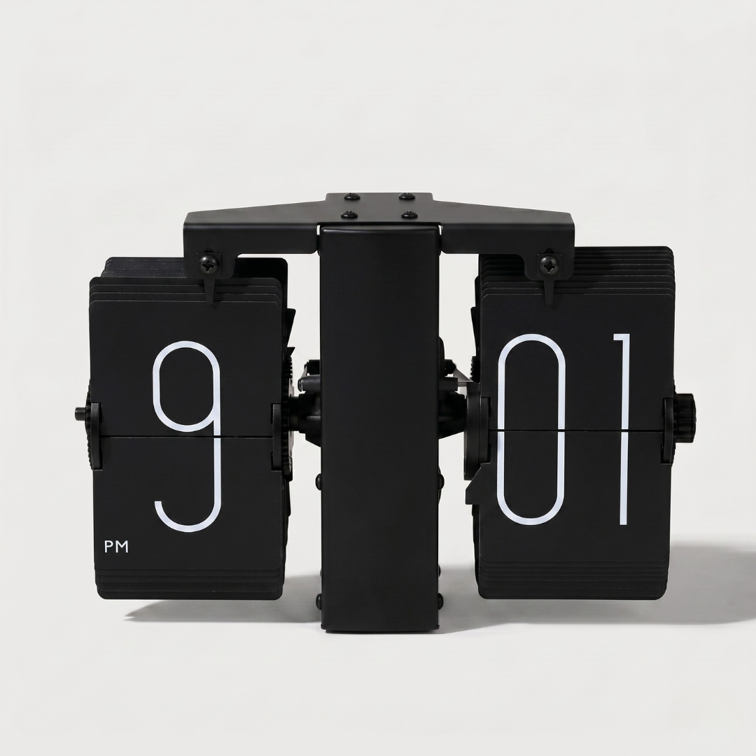 Retro flip clock on desk