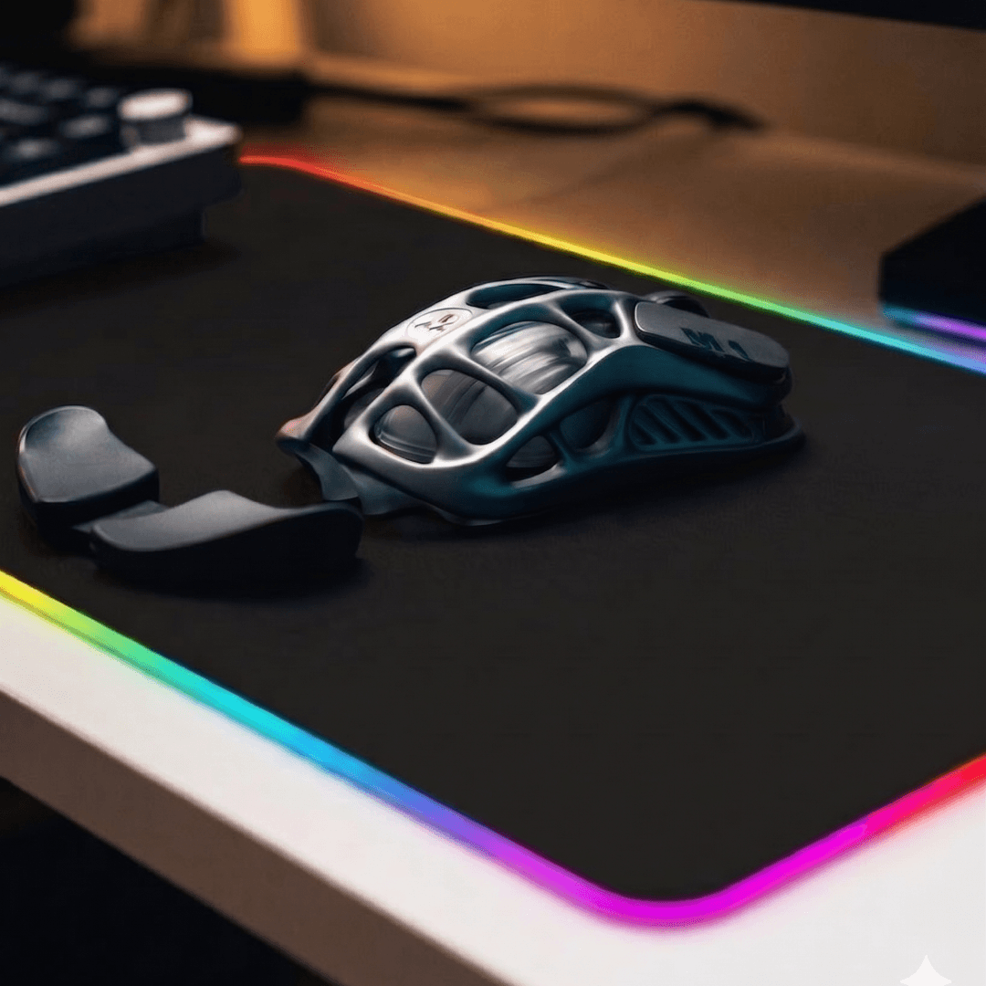 RGB mouse pad lit