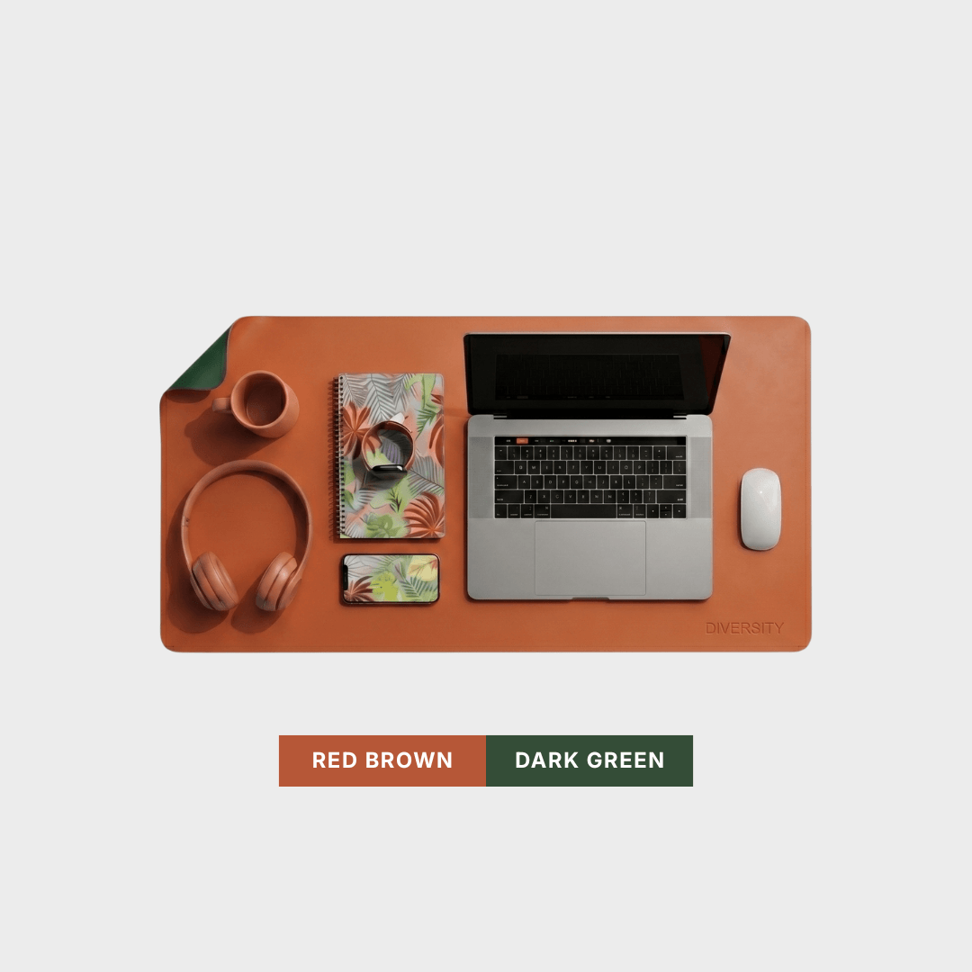 Double-sided leather desk mat alternate colour